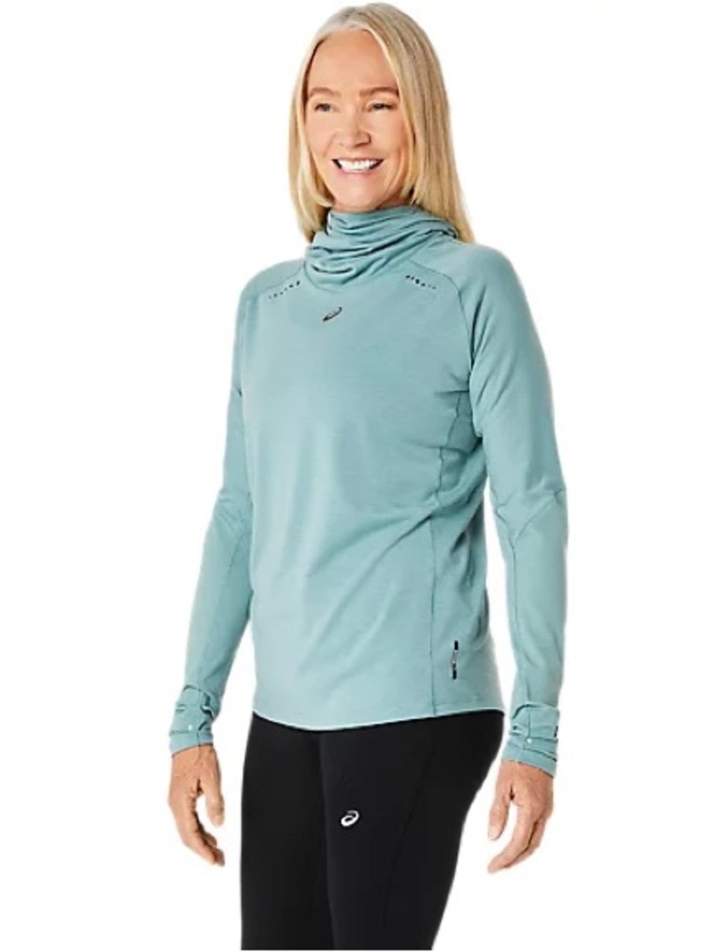 ASICS Teal Hooded Balaclava Top
